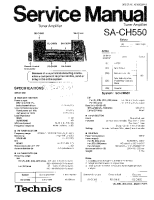 Technics - SACH-550 - Service manual 